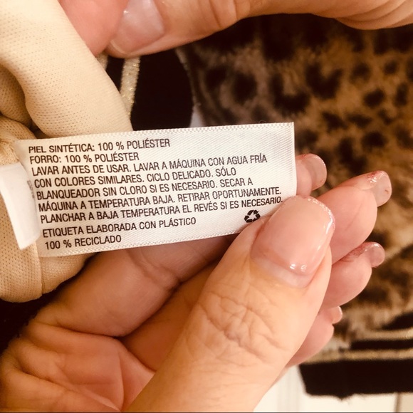 Art Class Leopard Faux Fur Bomber Jacket - Picture 3 of 5